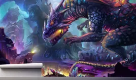 fototapeta-dla-dzieci-neonowy-smok-planeta-390x280