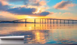 fototapeta-most-nad-oceanem-zachod-slonca-390x280