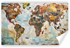 fototapeta-premium-struktura-zmywalana-mapa-swiata-tapeta-na-wymiar