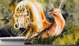 fototapeta-slimak-z-traba-muzyczna-390x280
