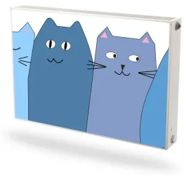 mata-magnetyczna-ozdobna-na-grzejnik-na-wymiar-niebieskie-koty-60x100-cm