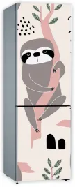 naklejka-samoprzylepna-okleina-tapeta-na-lodowke-leniwiec-na-drzewie-171x70