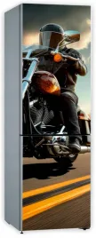 naklejka-samoprzylepna-okleina-fototapeta-na-lodowke-motocyklista-131x70-cm