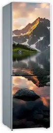naklejka-samoprzylepna-okleina-fototapeta-na-lodowke-gory-zachod-slonca