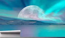 fototapeta-zorza-polarna-zachod-slonca-390x280
