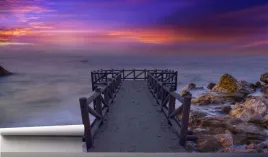 fototapeta-zachod-slonca-most-jezioro-390x280