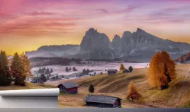 fototapeta-zachod-slonca-dolomity-gory-200x130