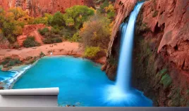 fototapeta-wodospad-arizona-skaly-gory-las-390x280