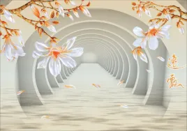 fototapeta-3d-optycznakwiaty-tunel-lilie-400x280