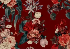 fototapeta-kwiaty-malowane-roze-obraz-3d-400x280