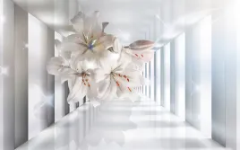 fototapeta-optyczna-tunel-kwiaty-lilie-abstrakcja