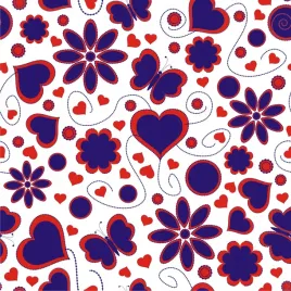 fototapeta-serca-kwiaty-motyle-granatowy-395x280