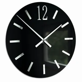 czarny-zegar-scienny-lustrzane-indeksy-z-cyfra-12-aurelio-silver-50-cm