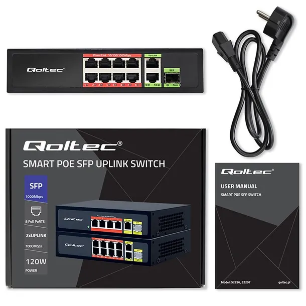 switch-qoltec-52297-11-portow-waga-z-opakowaniem-0-15-kg-liczba-portow-11