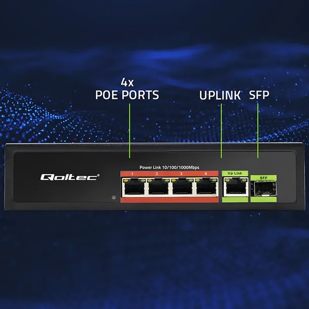 switch-poe-qoltec-52296-6-portow-standard-pracy-portow-lan-10-100-1000-mbps