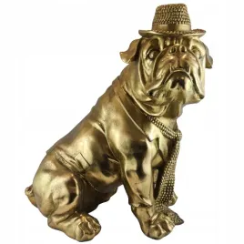 figurka-pies-buldog-zloty-krawat-kapelusz-44-cm