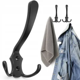 wieszak-scienny-uchwyt-na-ubrania-czarny-mocny-haczyk-na-sciane-potrojny