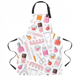 wiazany-fartuch-kosmetyczny-motyw-manicure-do-stylizacji-paznokci