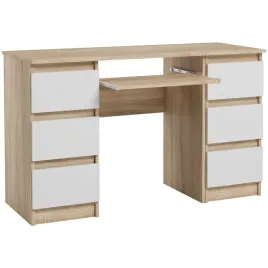 duze-biurko-szkolne-komputerowe-123-x-77-x-50-cm-szuflady-sonoma-bialy-mat