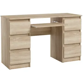 duze-biurko-szkolne-komputerowe-123-x-77-x-50-cm-szuflady-dab-sonoma
