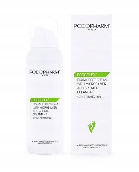 Podopharm Krem do stóp w piance z mikrosrebrem i jaskółczym zielem 125 ml