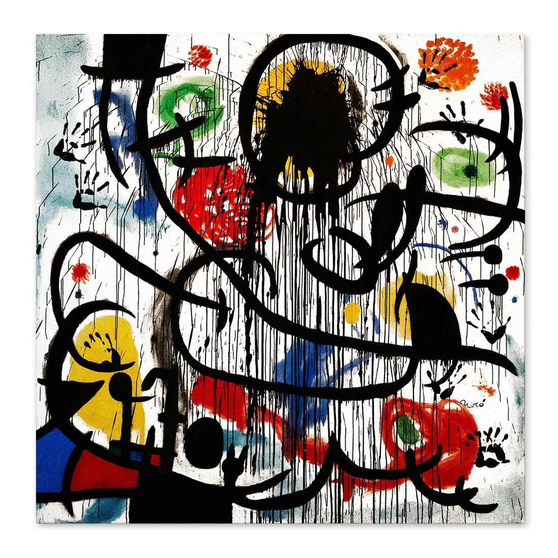 obraz-na-plotnie-abstrakcja-joan-miro-100x100-cm