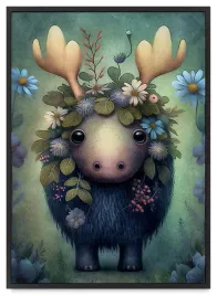 plakat-dla-dziecka-obrazki-dzieciece-los-50x70-cm-w-czarnej-ramie