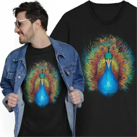 koszulka-paw-krolewski-kolory-ptak-zwierzeta-tecza-lgbtq-kolory-teczy