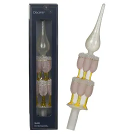 rozowy-szpic-choinkowy-szklany-31cm-z-kieliszkami-szampana-brokatowy-czubek