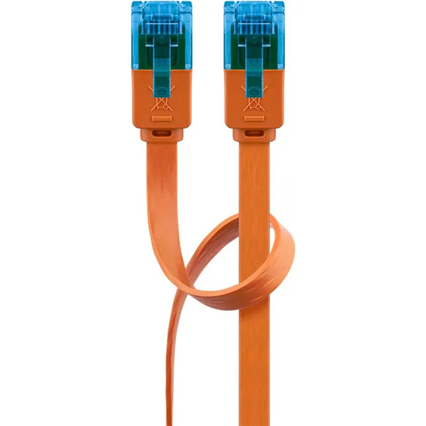 kabel-lan-patchcord-cat-6a-utp-plaski-orange-2m-stan-nowy