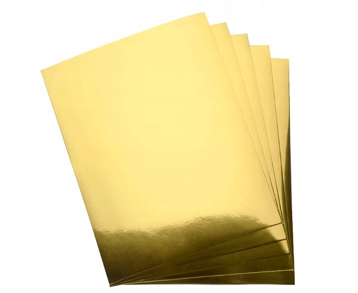 KARTON METALIZOWANY LUSTRO ZŁOTY 230g A4 10ARKUSZY HAPPY COLOR