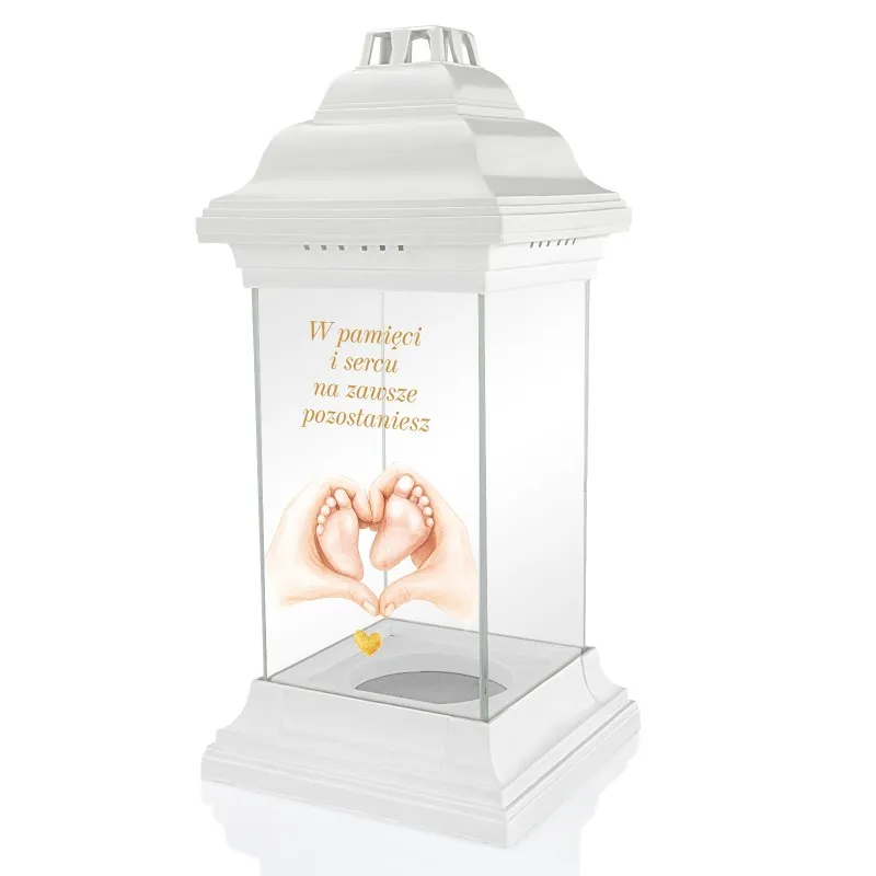 Znicz z Nadrukiem dla Małego Dziecka Biała Kapliczka na Grób