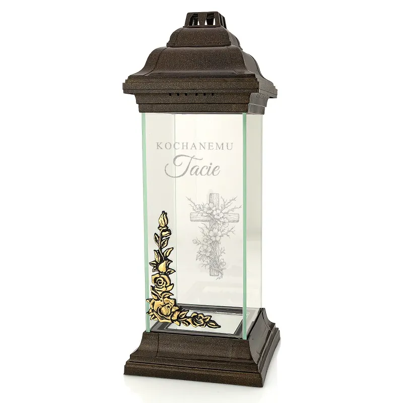 ZNICZ Lampion z GRAWEREM dla TATY na GRÓB