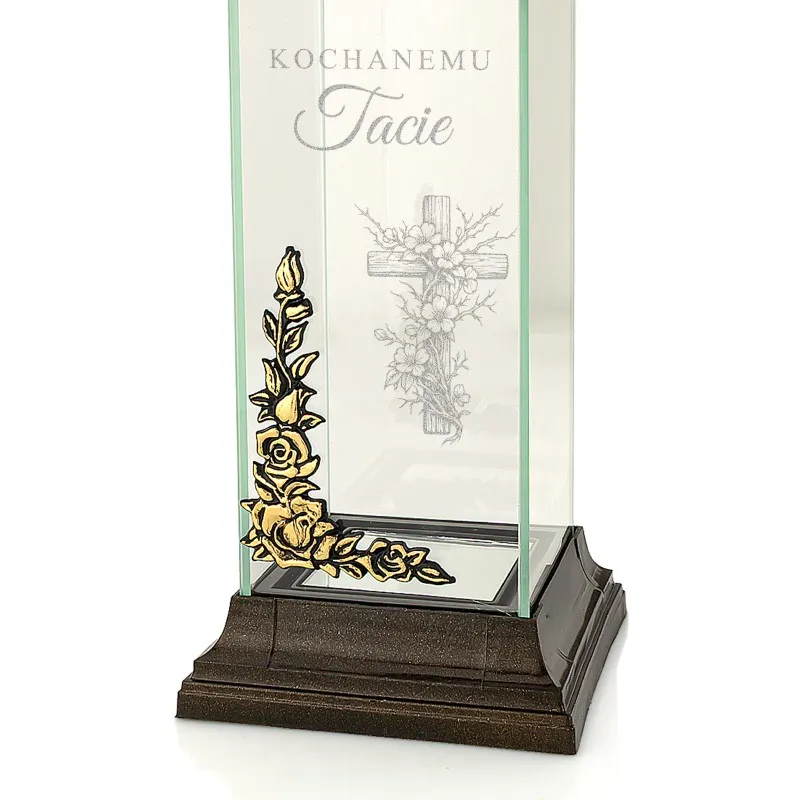 ZNICZ Lampion z GRAWEREM dla TATY na GRÓB