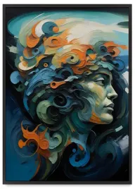 plakat-portret-abstrakcja-obraz-w-ramie-61x91-cm-w-czarnej-ramie