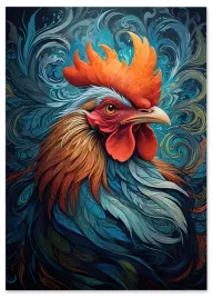 obraz-na-plotnie-kura-kogut-80x120-cm