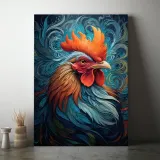 obraz-na-plotnie-kura-kogut-80x120-cm-stan-nowy