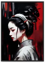 plakat-japonskie-portrety-w-ramie-61x91-cm-w-czarnej-ramie