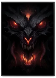 plakat-smok-czarna-ramka-40x50-cm-w-czarnej-ramie