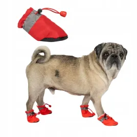 ocieplane-buty-dla-psa-ze-sciagaczem-happy-feet-czerwony-s-2