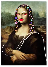obraz-na-plotnie-mona-lisa-w-kwiatach-80x120-cm