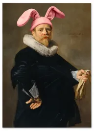 obraz-na-plotnie-portret-krolik-uszy-80x120-cm