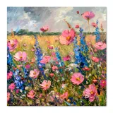 obraz-na-plotnie-kwiaty-polne-100x100-cm