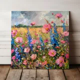 obraz-na-plotnie-kwiaty-polne-100x100-cm-stan-nowy