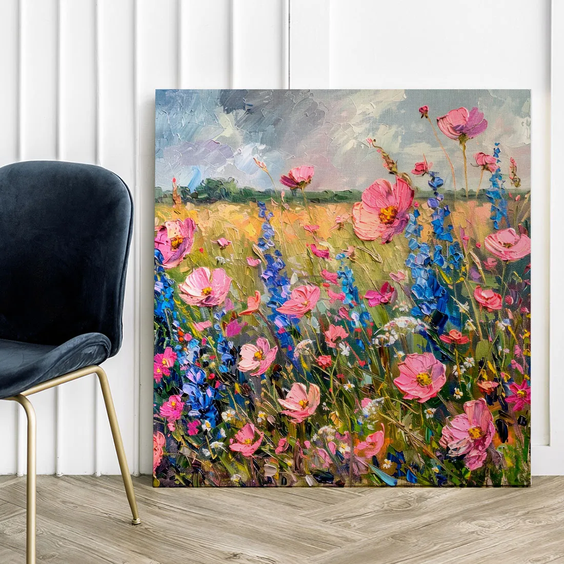 obraz-na-plotnie-kwiaty-polne-100x100-cm-stan-nowy
