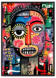 plakat-ramka-portret-abstrakcja-61x91-cm-w-czarnej-ramie
