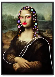 plakat-w-ramie-mona-lisa-w-kwiatach-40x50-cm-w-czarnej-ramie