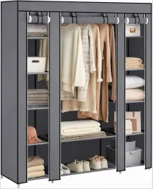 szafa-matarialowa-skladana-stelazowa-z-drazkiem-szara-150-x-45-x-175-cm