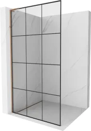 mexen-kioto-l-scianka-prysznicowa-walk-in-110-x-200-cm-czarna-kratka-rozo