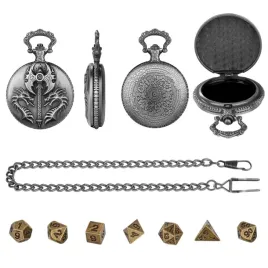 zegarek-pudelko-smoczy-wojownik-zloty-malutki-zestaw-7-metalowych-kosci